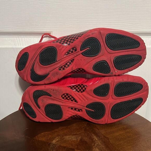 🔥🏀 NIKE Air Foamposite Pro Red October 2015 Triple Red 314996-008   Men Sz 12 - Picture 10 of 13